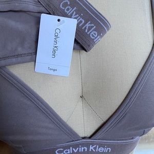 Calvin Klein New Tanga and Bralette Set | Nude | M